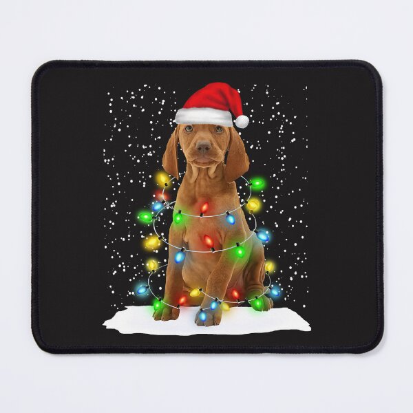 Item preview, Vizsla Christmas Santa Hat Xmas Color Lights designed and sold by MasinDontrae.