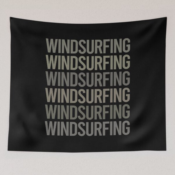 Item preview, Gray Text Art Windsurfing Windsurf Windsurfer Sailboarding Boardsailing designed and sold by TartSpiderWeb.