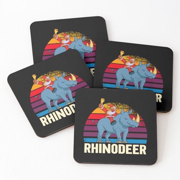 Item preview, Rhinoceros Christmas Santa Rhinodeer Rhino designed and sold by aaronbolser.
