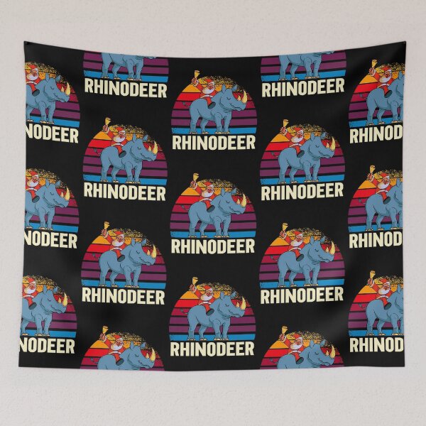 Item preview, Rhinoceros Christmas Santa Rhinodeer Rhino designed and sold by aaronbolser.