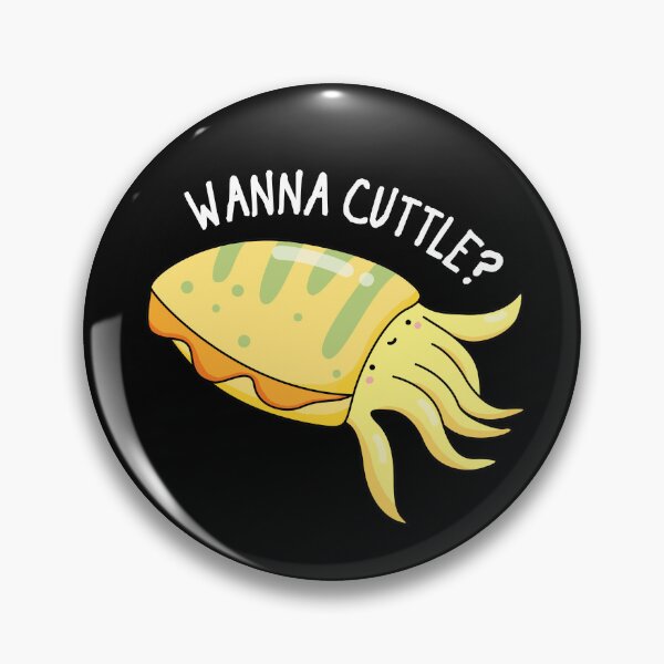 Item preview, Wanna Cuttle Funny Cuttlefish Puns (Dark BG) designed and sold by punnybone.