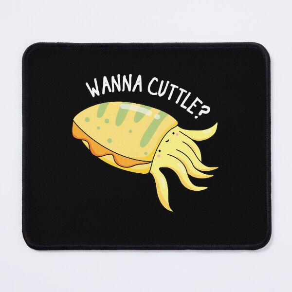 Item preview, Wanna Cuttle Funny Cuttlefish Puns (Dark BG) designed and sold by punnybone.