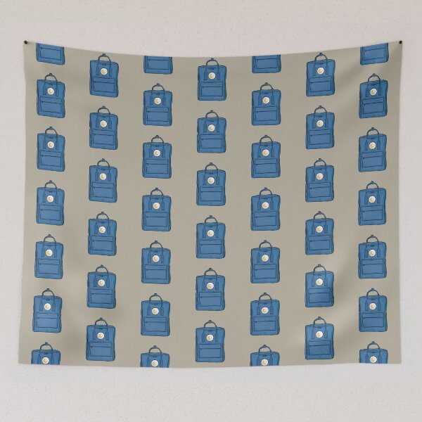 Item preview, Aesthetic Backpack School Bag Moon Stars Pastel Blue  designed and sold by northernhugs.