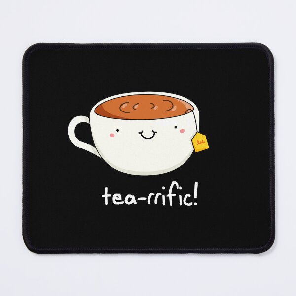 Item preview, Tea-rrific Funny Cup Of Tea Puns (Dark BG) designed and sold by punnybone.