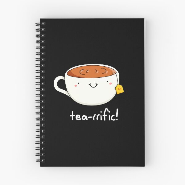 Item preview, Tea-rrific Funny Cup Of Tea Puns (Dark BG) designed and sold by punnybone.