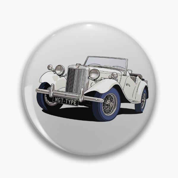Item preview, MG T-Type British Classic Car TA TB TC TD TF in white designed and sold by Webazoot Industries - Car Art.