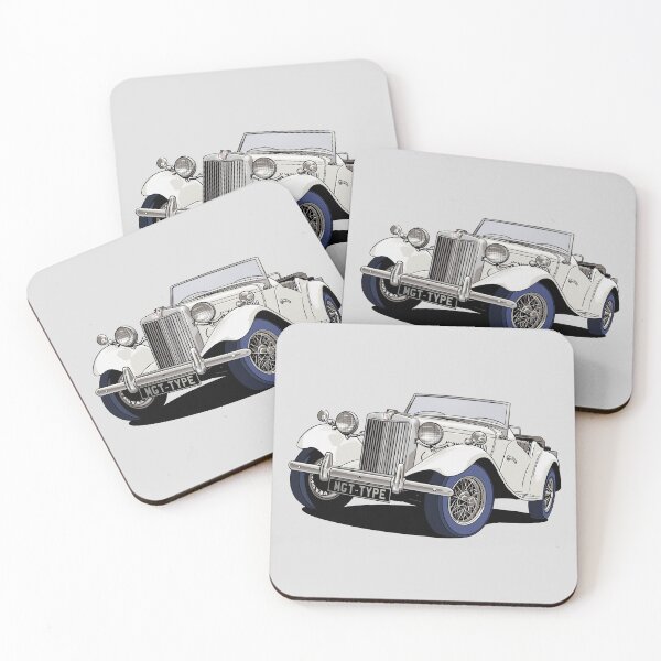 Item preview, MG T-Type British Classic Car TA TB TC TD TF in white designed and sold by Webazoot Industries - Car Art.