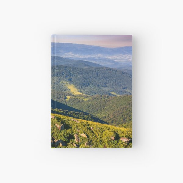 meadow with boulders in Carpathian mountains in summer Hardcover Journal