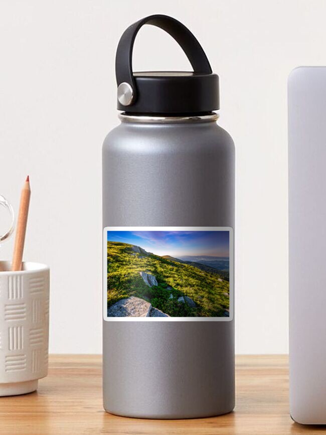 Thumbnail 1 of 3, Sticker, hillside with boulders in Carpathian mountains in summer designed and sold by mike-pellinni.