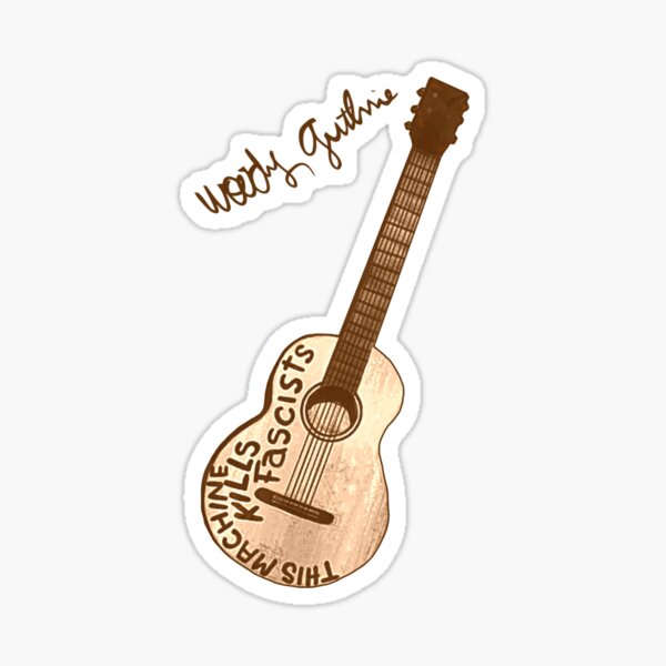 Artikel-Vorschau von Woody Guthrie Outlaw Folk Gitarre Diese Maschine Fan Art, designt und verkauft von EdricEdward.