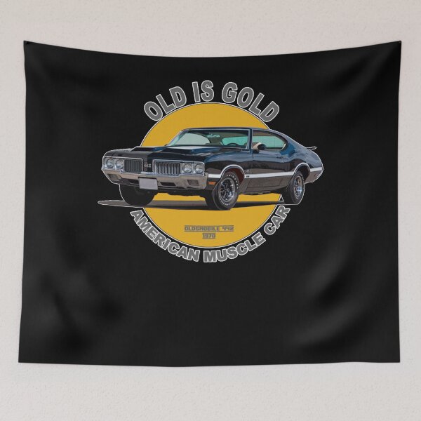 Item preview, Oldsmobile 442 American Muscle Car 60s 70s Old is Gold designed and sold by DEBORAHHA.