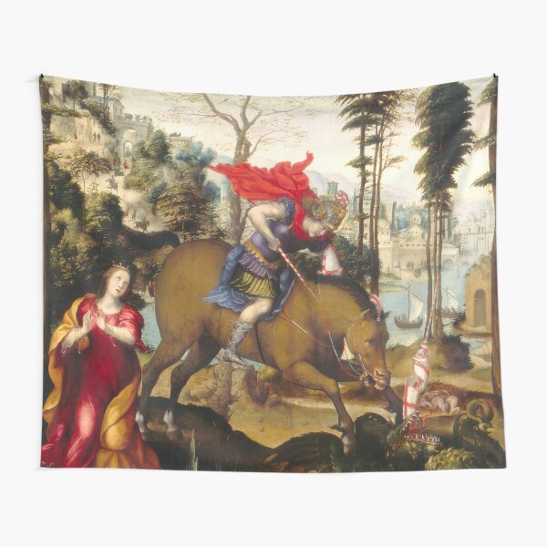 Saint George and the Dragon Oil Painting by Sodoma Tapestry