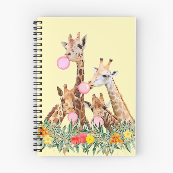 Item preview, Giraffe Pink Bubblegum Squad Cute Animal Watercolor Art Bundle Pack 1 designed and sold by Cawaiico.