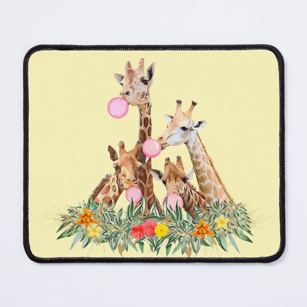 Item preview, Giraffe Pink Bubblegum Squad Cute Animal Watercolor Art Bundle Pack 1 designed and sold by Cawaiico.