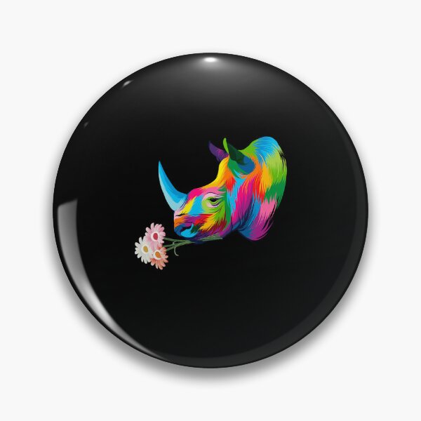 Item preview, Rhinoceros Rhino Colorful Rhinoceros Flower designed and sold by aaronbolser.