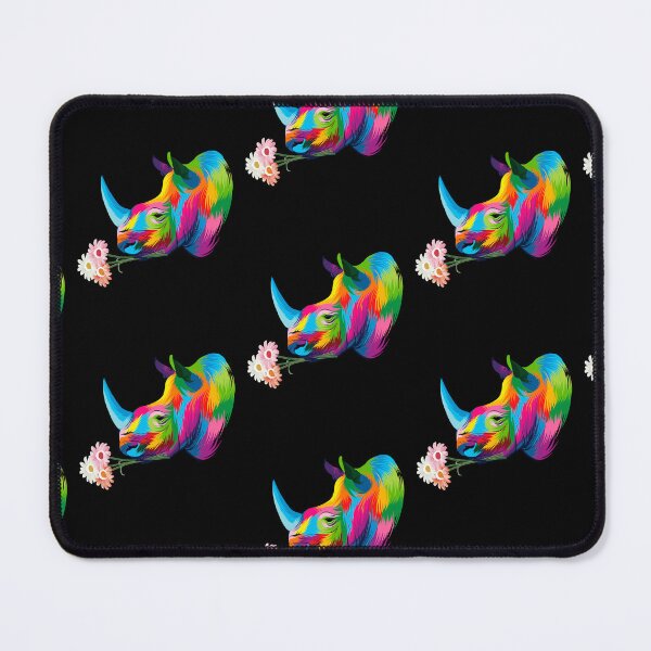 Item preview, Rhinoceros Rhino Colorful Rhinoceros Flower designed and sold by aaronbolser.