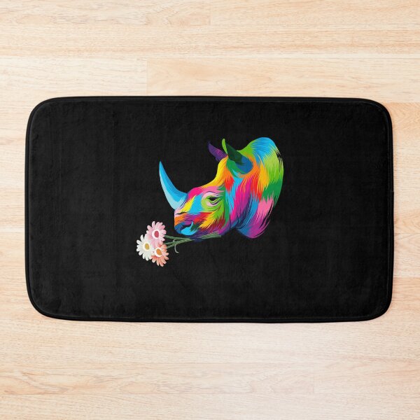 Item preview, Rhinoceros Rhino Colorful Rhinoceros Flower designed and sold by aaronbolser.