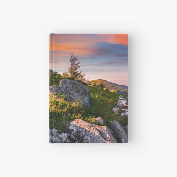 epic landscape in Carpathian high mountain ridge Hardcover Journal