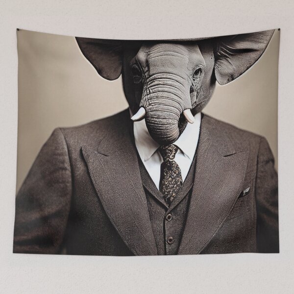 Item preview, Portrait of a Dapper Elephant designed and sold by Daemonrat.