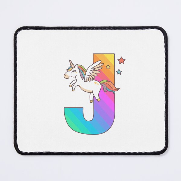 Item preview, Unicorn Monogram Letter J Initial Cute Birthday Gift designed and sold by Delightfully Cynical.