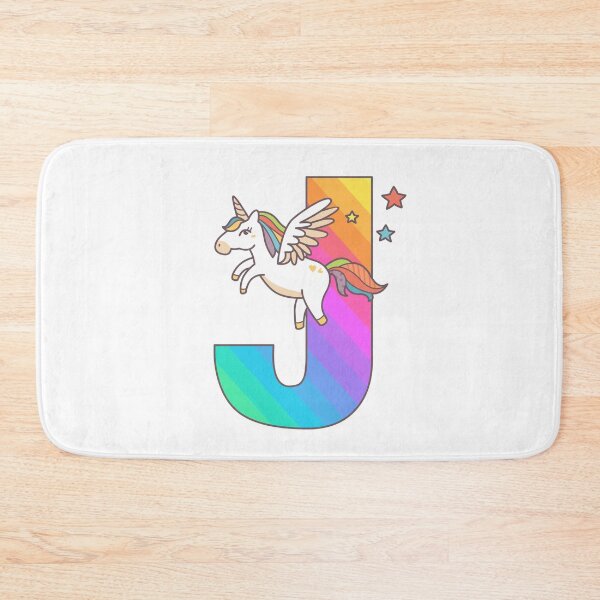Item preview, Unicorn Monogram Letter J Initial Cute Birthday Gift designed and sold by Delightfully Cynical.