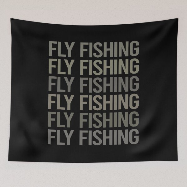 Item preview, Gray Text Art Fly Fishing designed and sold by TartSpiderWeb.