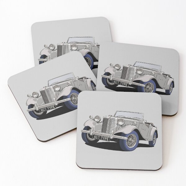 Item preview, MG T-Type British Classic Car in Silver Grey designed and sold by Webazoot Industries - Car Art.