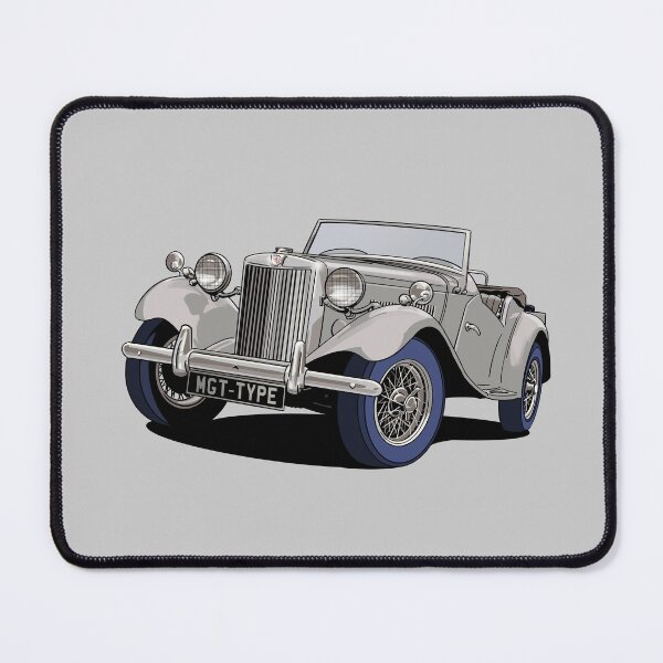 Item preview, MG T-Type British Classic Car in Silver Grey designed and sold by Webazoot Industries - Car Art.