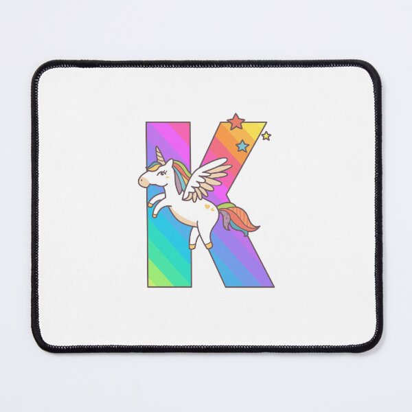 Item preview, Unicorn Monogram Letter K Initial Cute Birthday Gift designed and sold by Delightfully Cynical.
