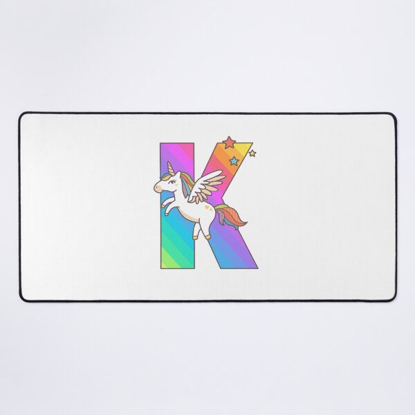 Item preview, Unicorn Monogram Letter K Initial Cute Birthday Gift designed and sold by Delightfully Cynical.