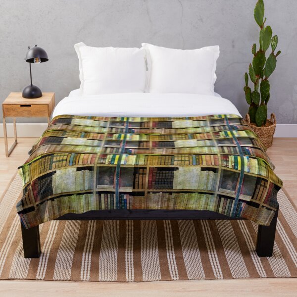 Antique Books Throw Blanket