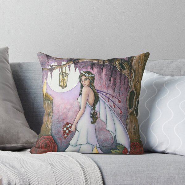 Wedding Fairy Bride Throw Pillow