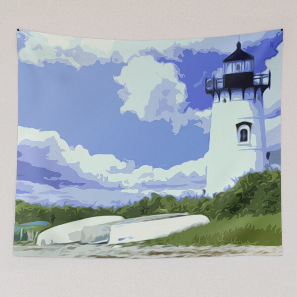 Item preview, The EdgarTown Lighthouse designed and sold by AM FineArtPrints.