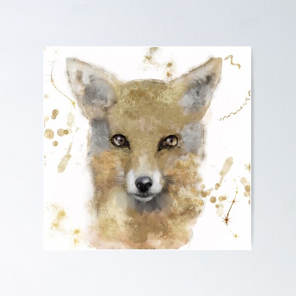 Item preview, Golden Forest Fox designed and sold by Sasha Art Gallery.