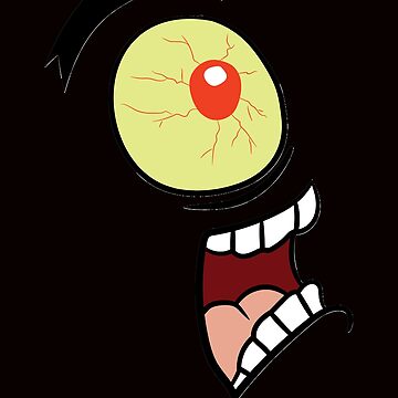 Expression of shock and horror cartoon face vector illustration