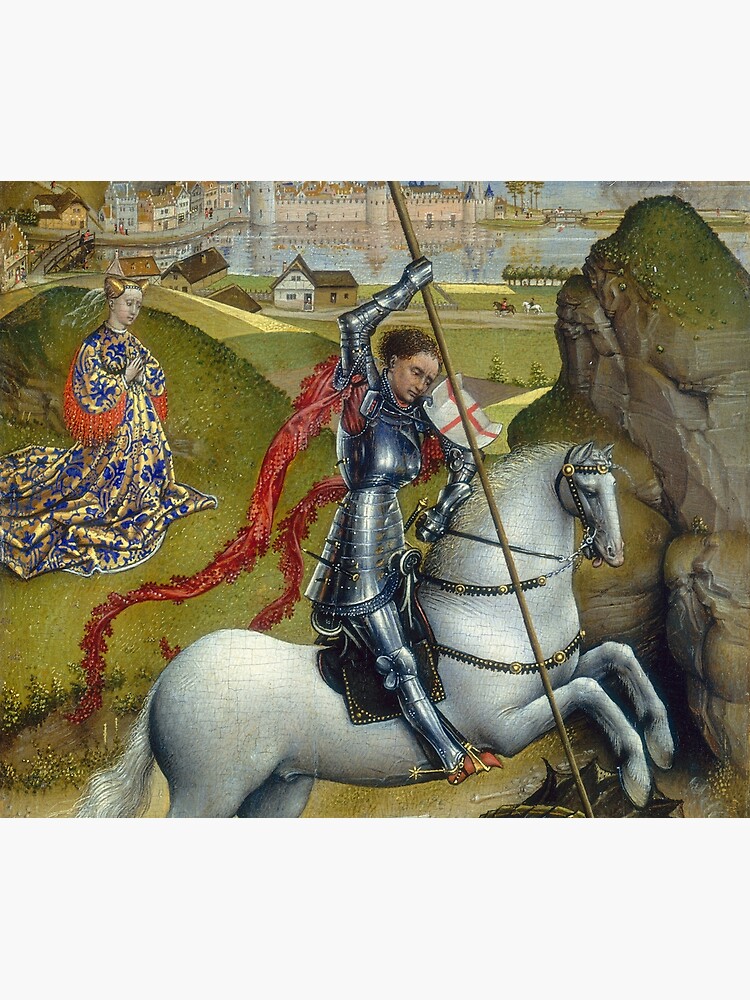 Saint George and the Dragon Oil Painting by Rogier van der Weyden by podartist