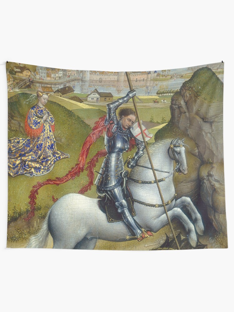 Alternate view of Saint George and the Dragon Oil Painting by Rogier van der Weyden Tapestry