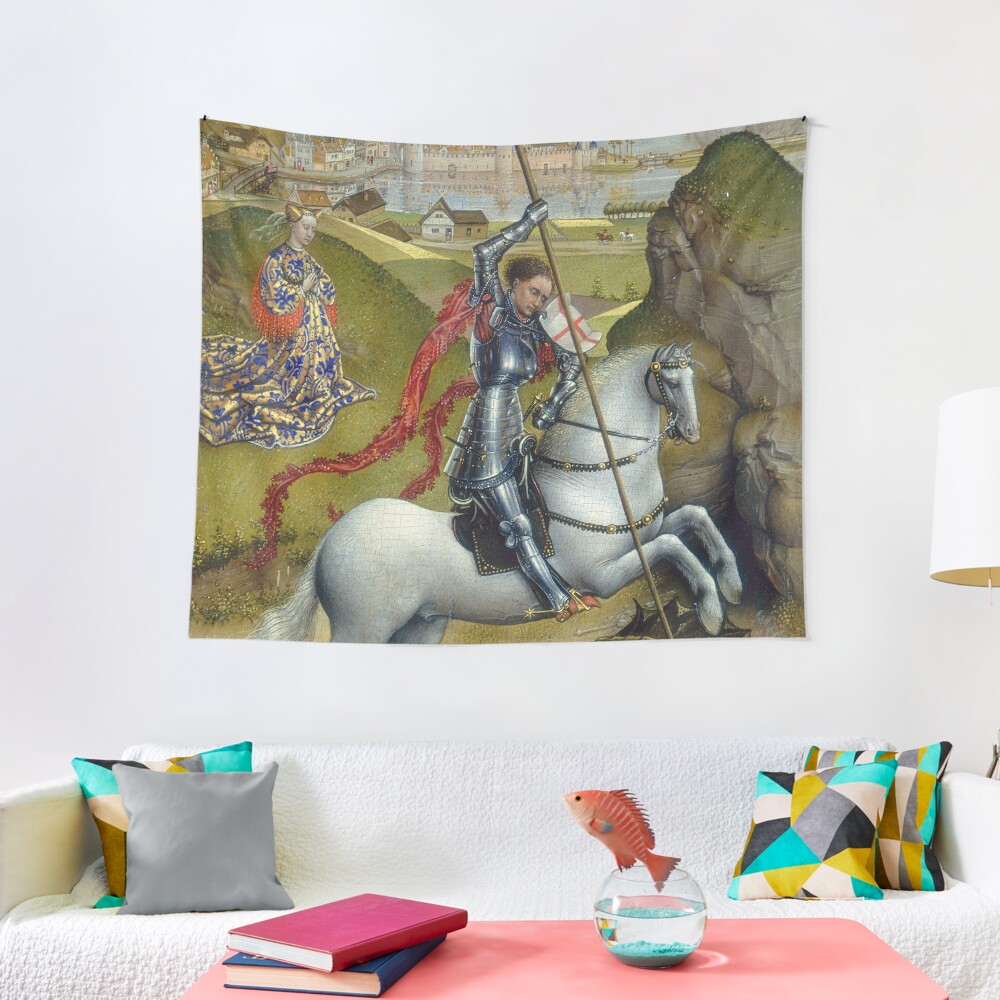 Saint George and the Dragon Oil Painting by Rogier van der Weyden Tapestry