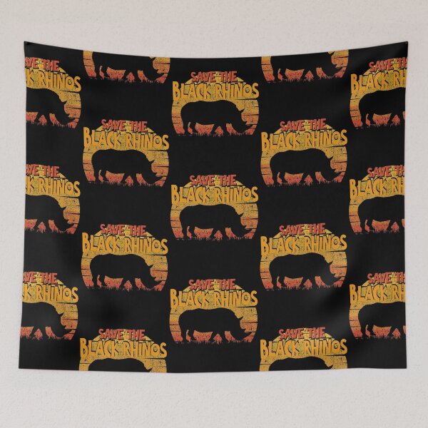 Item preview, Save The Black Rhino Vintage Animal Rights designed and sold by aaronbolser.