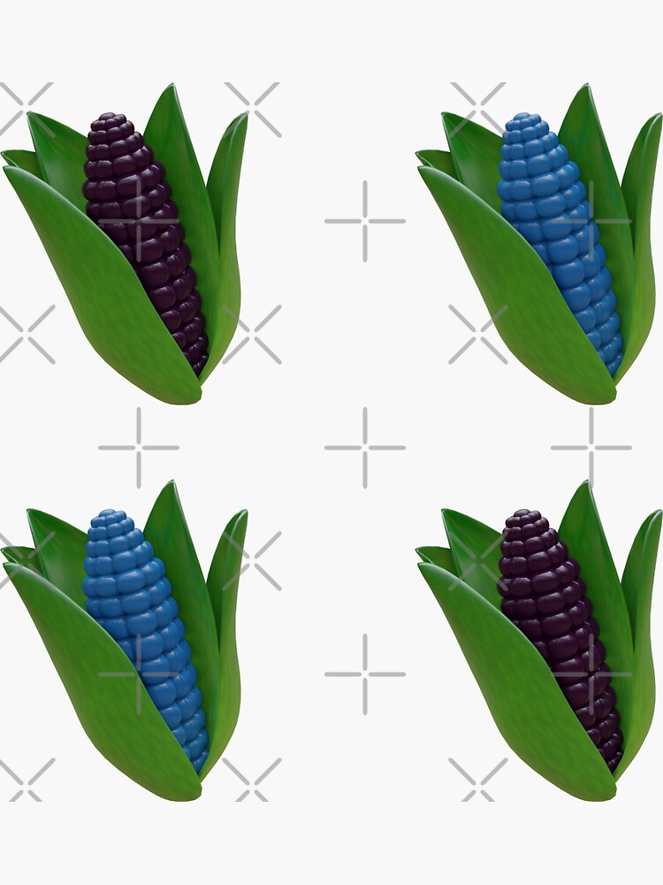 "Juicy Blue and Purple Corn (3D)" Sticker for Sale by SilentNoiseArt Redbubble