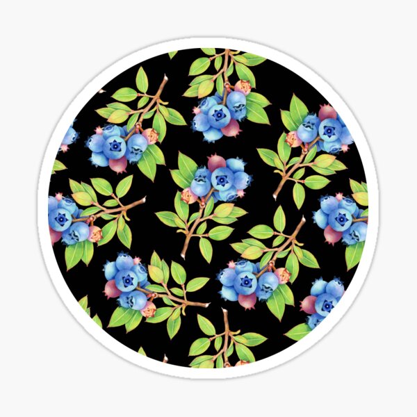 Wild Blueberry Sprigs Sticker