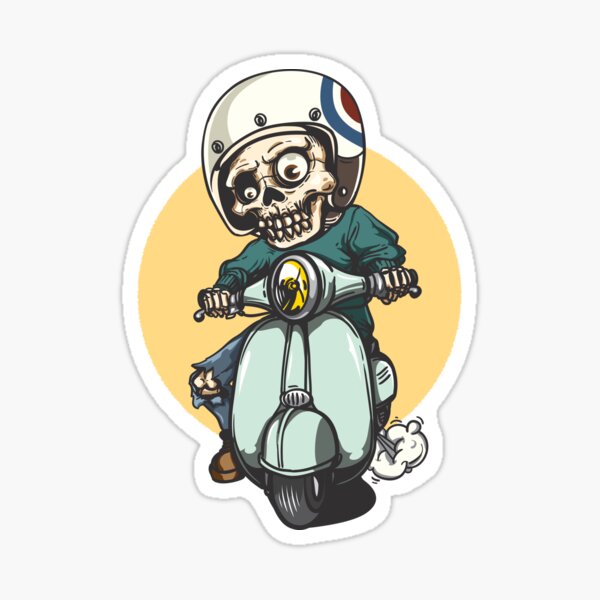 Vespa skull Sticker
