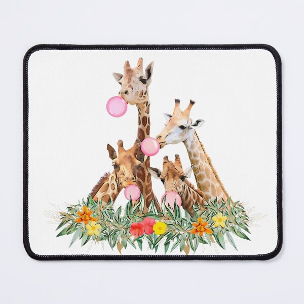 Item preview, Giraffe Pink Bubblegum Squad Cute Animal Watercolor Art Bundle Pack 2 designed and sold by Cawaiico.