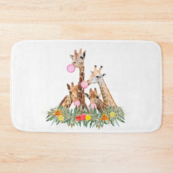 Item preview, Giraffe Pink Bubblegum Squad Cute Animal Watercolor Art Bundle Pack 2 designed and sold by Cawaiico.