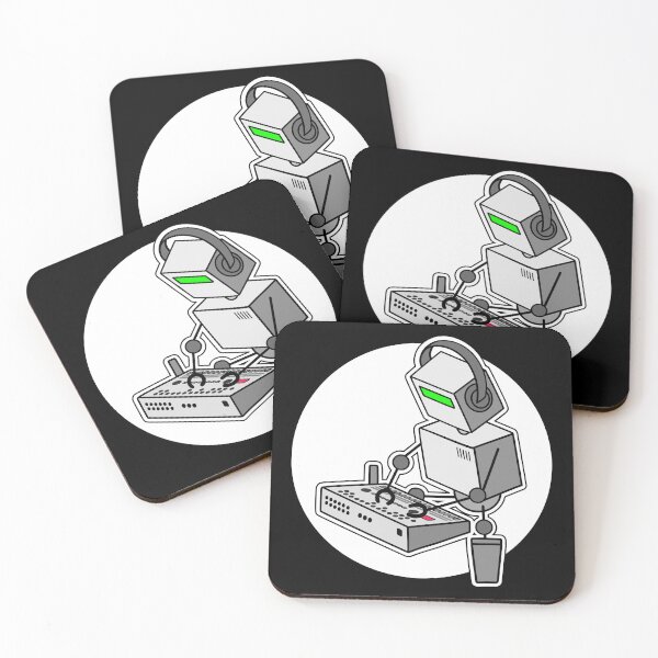 Item preview, Robot Musician Playing Drum Machine (Small Print Size) designed and sold by AtomicMalibu.