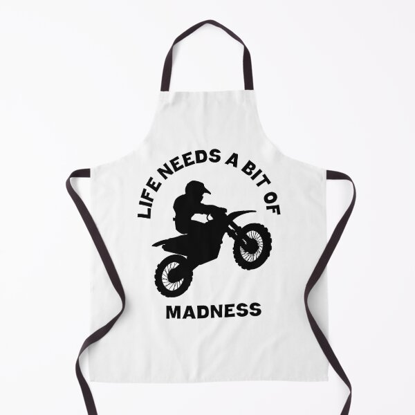 Item preview, Life needs a bit of madness - crazy bike ride - crazy biker saying life needs a bit of madness - funny tshirt designed and sold by Chitrakarii.