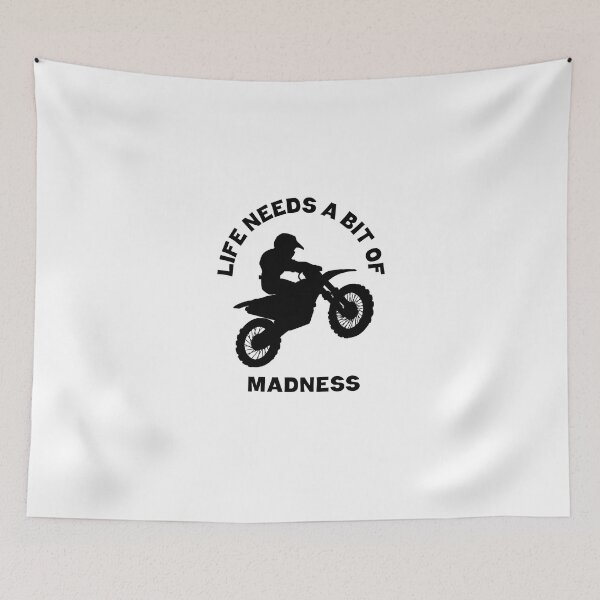 Item preview, Life needs a bit of madness - crazy bike ride - crazy biker saying life needs a bit of madness - funny tshirt  designed and sold by Chitrakarii.