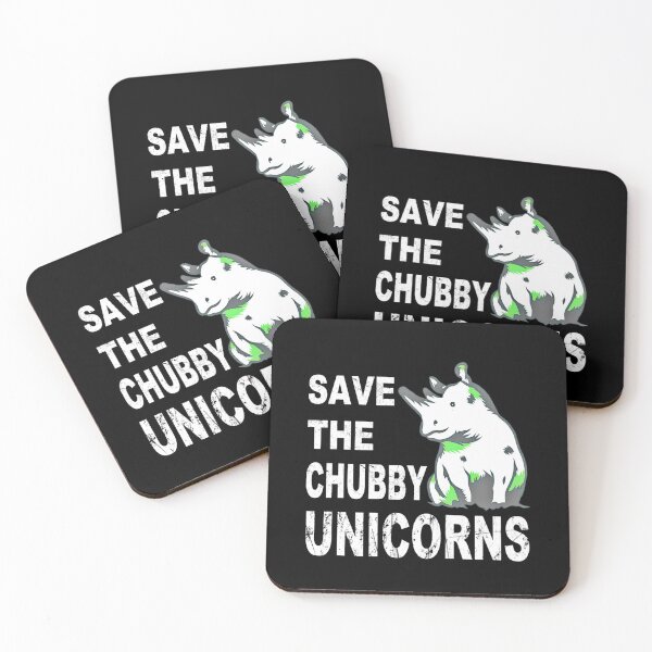 Item preview, Save The Chubby Unicorns Funny Fat Rhino designed and sold by aaronbolser.