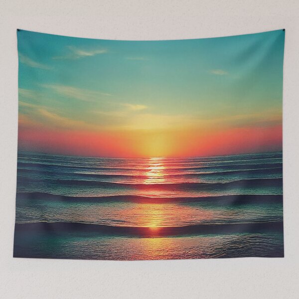 Item preview, Sunset on the ocean beach designed and sold by Daemonrat.