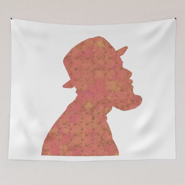 Item preview, Silhouette of Watercolor Beard Man in Hat  designed and sold by RED by Arcanum Studio.
